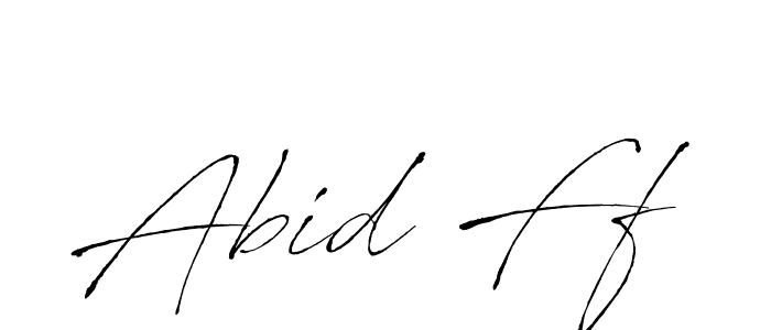 Design your own signature with our free online signature maker. With this signature software, you can create a handwritten (Antro_Vectra) signature for name Abid Ff. Abid Ff signature style 6 images and pictures png