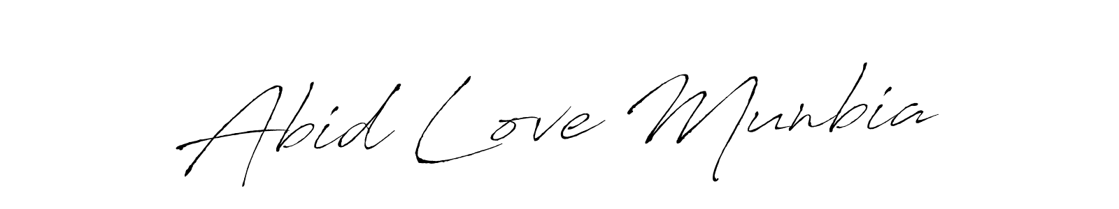 Also we have Abid Love Munbia name is the best signature style. Create professional handwritten signature collection using Antro_Vectra autograph style. Abid Love Munbia signature style 6 images and pictures png