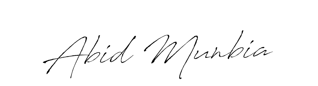 How to make Abid Munbia name signature. Use Antro_Vectra style for creating short signs online. This is the latest handwritten sign. Abid Munbia signature style 6 images and pictures png