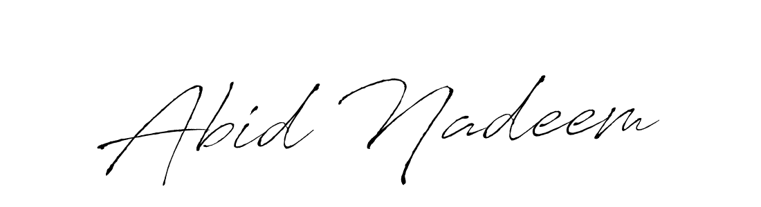 How to make Abid Nadeem name signature. Use Antro_Vectra style for creating short signs online. This is the latest handwritten sign. Abid Nadeem signature style 6 images and pictures png