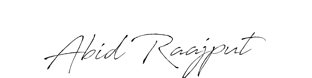 How to make Abid Raajput name signature. Use Antro_Vectra style for creating short signs online. This is the latest handwritten sign. Abid Raajput signature style 6 images and pictures png