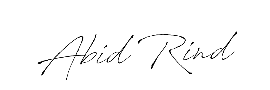 Design your own signature with our free online signature maker. With this signature software, you can create a handwritten (Antro_Vectra) signature for name Abid Rind. Abid Rind signature style 6 images and pictures png