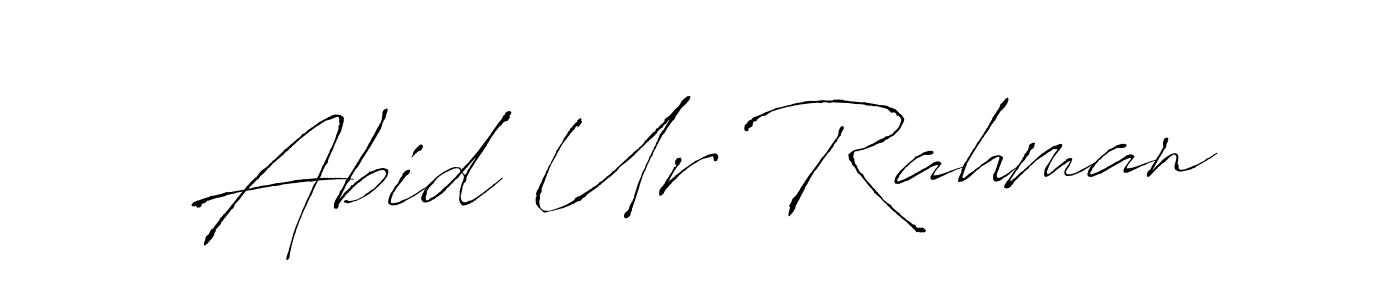 Make a beautiful signature design for name Abid Ur Rahman. With this signature (Antro_Vectra) style, you can create a handwritten signature for free. Abid Ur Rahman signature style 6 images and pictures png