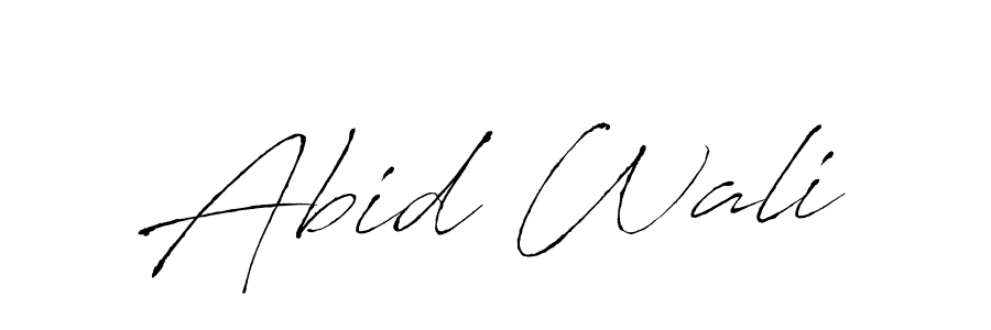 How to make Abid Wali name signature. Use Antro_Vectra style for creating short signs online. This is the latest handwritten sign. Abid Wali signature style 6 images and pictures png