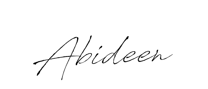 Design your own signature with our free online signature maker. With this signature software, you can create a handwritten (Antro_Vectra) signature for name Abideen. Abideen signature style 6 images and pictures png