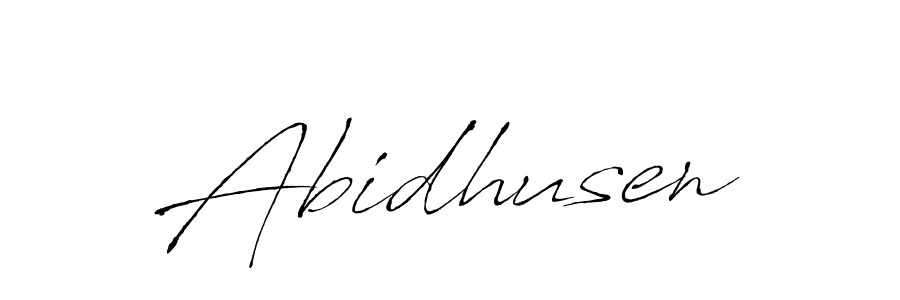 How to make Abidhusen name signature. Use Antro_Vectra style for creating short signs online. This is the latest handwritten sign. Abidhusen signature style 6 images and pictures png