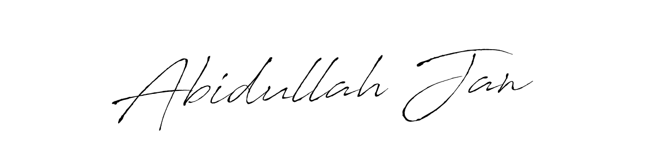 Make a beautiful signature design for name Abidullah Jan. With this signature (Antro_Vectra) style, you can create a handwritten signature for free. Abidullah Jan signature style 6 images and pictures png