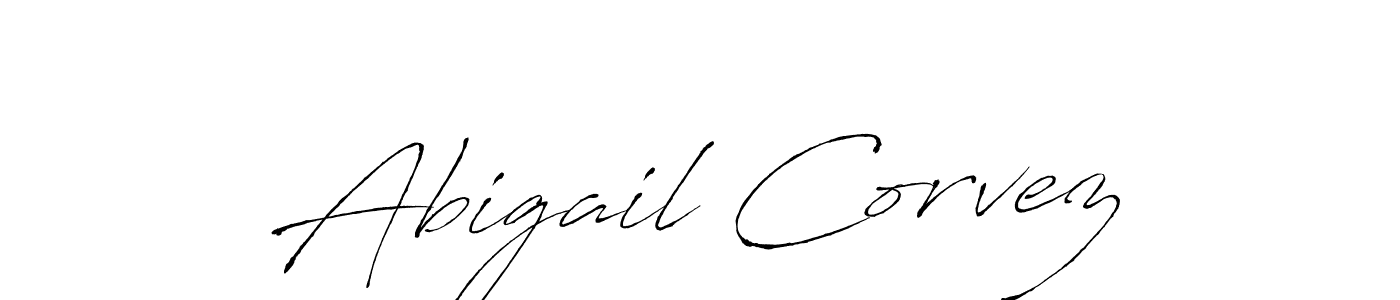 How to make Abigail Corvez name signature. Use Antro_Vectra style for creating short signs online. This is the latest handwritten sign. Abigail Corvez signature style 6 images and pictures png