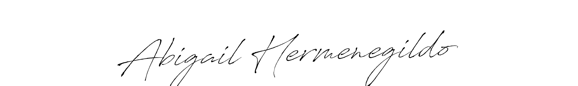 Create a beautiful signature design for name Abigail Hermenegildo. With this signature (Antro_Vectra) fonts, you can make a handwritten signature for free. Abigail Hermenegildo signature style 6 images and pictures png