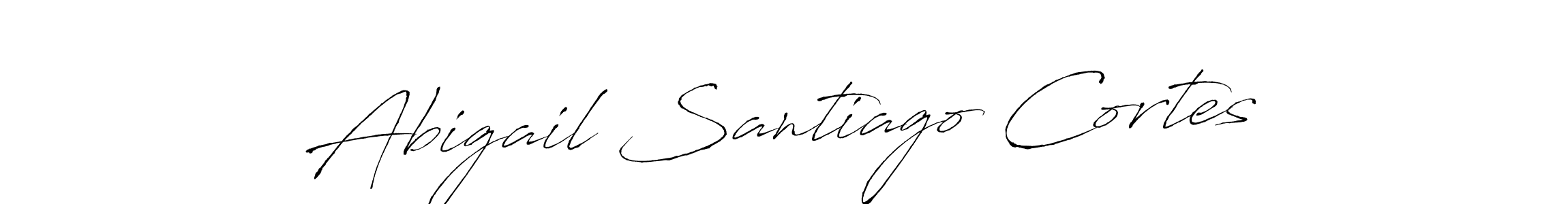 Abigail Santiago Cortes stylish signature style. Best Handwritten Sign (Antro_Vectra) for my name. Handwritten Signature Collection Ideas for my name Abigail Santiago Cortes. Abigail Santiago Cortes signature style 6 images and pictures png