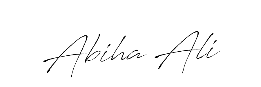 Design your own signature with our free online signature maker. With this signature software, you can create a handwritten (Antro_Vectra) signature for name Abiha Ali. Abiha Ali signature style 6 images and pictures png
