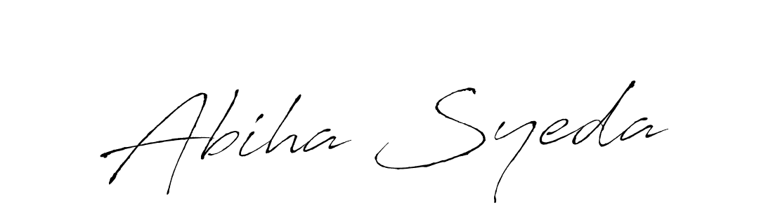 Create a beautiful signature design for name Abiha Syeda. With this signature (Antro_Vectra) fonts, you can make a handwritten signature for free. Abiha Syeda signature style 6 images and pictures png
