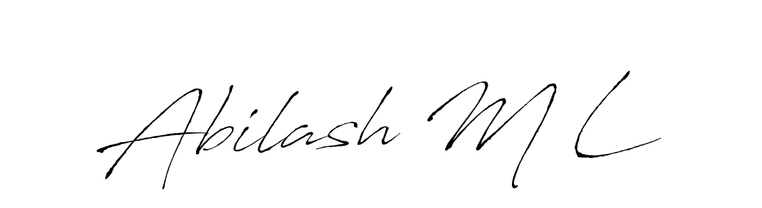 You can use this online signature creator to create a handwritten signature for the name Abilash M L. This is the best online autograph maker. Abilash M L signature style 6 images and pictures png