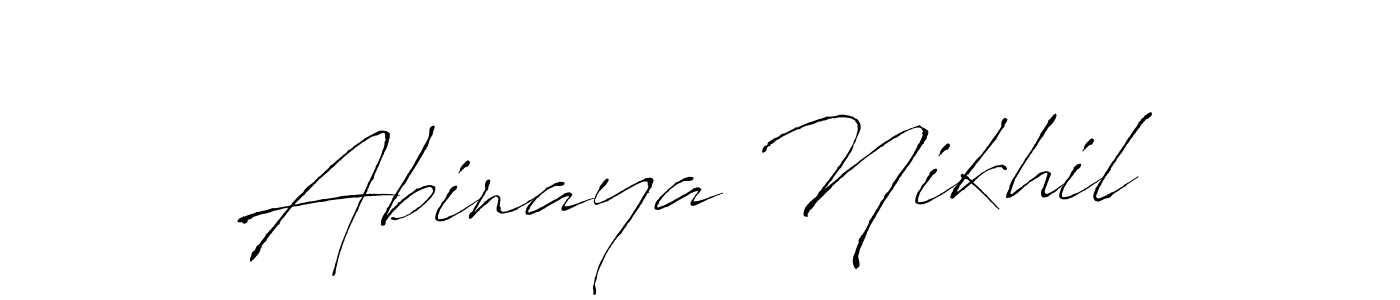 It looks lik you need a new signature style for name Abinaya Nikhil. Design unique handwritten (Antro_Vectra) signature with our free signature maker in just a few clicks. Abinaya Nikhil signature style 6 images and pictures png