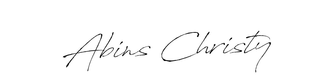 Design your own signature with our free online signature maker. With this signature software, you can create a handwritten (Antro_Vectra) signature for name Abins Christy. Abins Christy signature style 6 images and pictures png