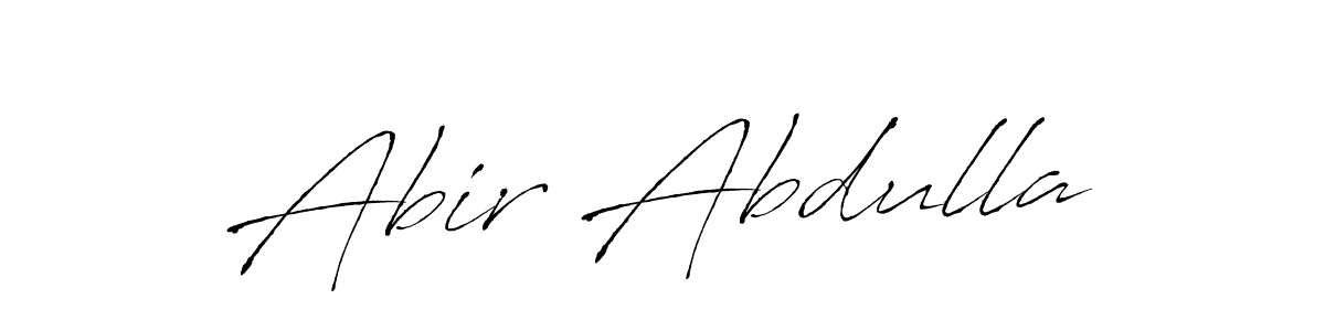 How to make Abir Abdulla name signature. Use Antro_Vectra style for creating short signs online. This is the latest handwritten sign. Abir Abdulla signature style 6 images and pictures png