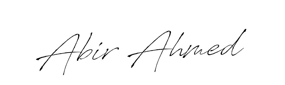 The best way (Antro_Vectra) to make a short signature is to pick only two or three words in your name. The name Abir Ahmed include a total of six letters. For converting this name. Abir Ahmed signature style 6 images and pictures png