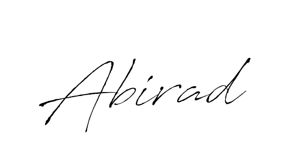 Design your own signature with our free online signature maker. With this signature software, you can create a handwritten (Antro_Vectra) signature for name Abirad. Abirad signature style 6 images and pictures png