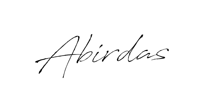 Use a signature maker to create a handwritten signature online. With this signature software, you can design (Antro_Vectra) your own signature for name Abirdas. Abirdas signature style 6 images and pictures png