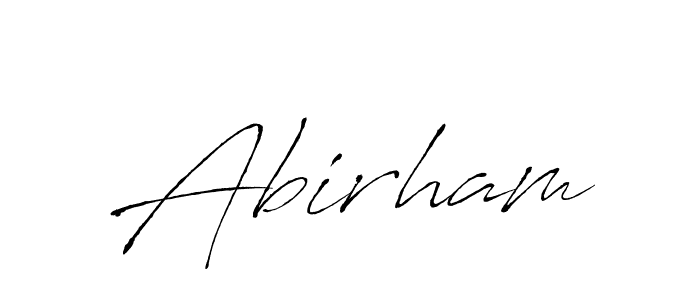Make a beautiful signature design for name Abirham. With this signature (Antro_Vectra) style, you can create a handwritten signature for free. Abirham signature style 6 images and pictures png