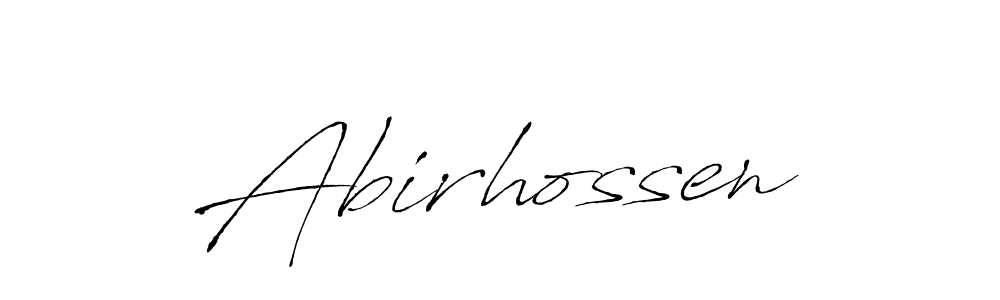 How to make Abirhossen signature? Antro_Vectra is a professional autograph style. Create handwritten signature for Abirhossen name. Abirhossen signature style 6 images and pictures png