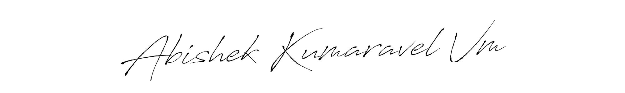Abishek Kumaravel Vm stylish signature style. Best Handwritten Sign (Antro_Vectra) for my name. Handwritten Signature Collection Ideas for my name Abishek Kumaravel Vm. Abishek Kumaravel Vm signature style 6 images and pictures png