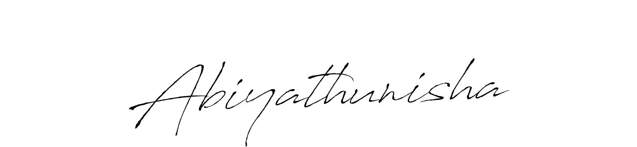 Design your own signature with our free online signature maker. With this signature software, you can create a handwritten (Antro_Vectra) signature for name Abiyathunisha. Abiyathunisha signature style 6 images and pictures png