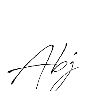 Design your own signature with our free online signature maker. With this signature software, you can create a handwritten (Antro_Vectra) signature for name Abj. Abj signature style 6 images and pictures png