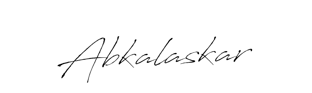 Design your own signature with our free online signature maker. With this signature software, you can create a handwritten (Antro_Vectra) signature for name Abkalaskar. Abkalaskar signature style 6 images and pictures png