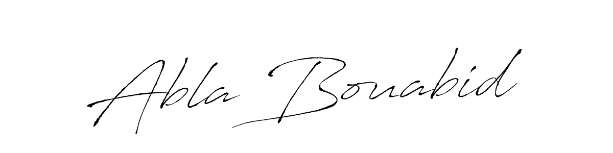 Make a beautiful signature design for name Abla Bouabid. With this signature (Antro_Vectra) style, you can create a handwritten signature for free. Abla Bouabid signature style 6 images and pictures png