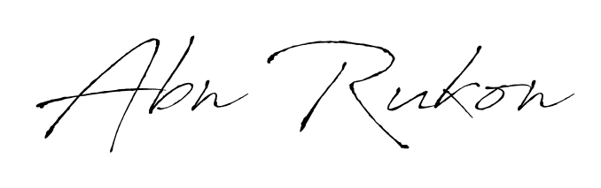 Build your personal autograph collection for name Abn Rukon with Antro_Vectra design. Browse, select, and save your favorites. Abn Rukon signature style 6 images and pictures png