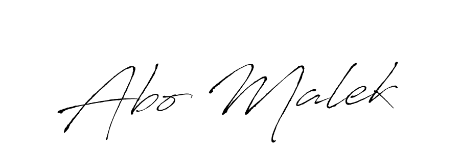 Design your own signature with our free online signature maker. With this signature software, you can create a handwritten (Antro_Vectra) signature for name Abo Malek. Abo Malek signature style 6 images and pictures png