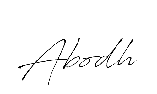 Make a beautiful signature design for name Abodh. With this signature (Antro_Vectra) style, you can create a handwritten signature for free. Abodh signature style 6 images and pictures png
