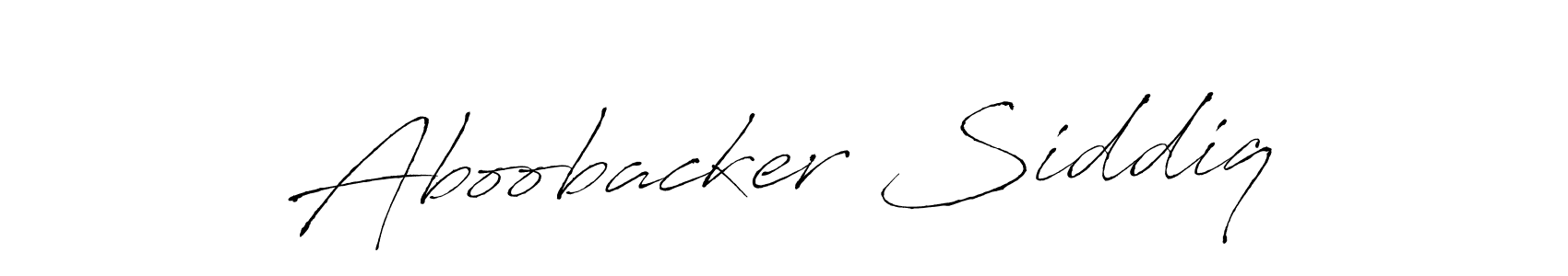 How to make Aboobacker Siddiq name signature. Use Antro_Vectra style for creating short signs online. This is the latest handwritten sign. Aboobacker Siddiq signature style 6 images and pictures png