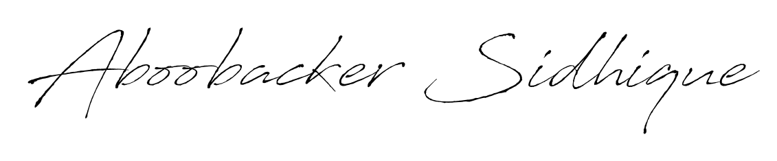 Make your name Aboobacker Sidhique memorable on every contract using Antro_Vectra autograph style. Instant transparent background export available. Aboobacker Sidhique signature style 6 images and pictures png