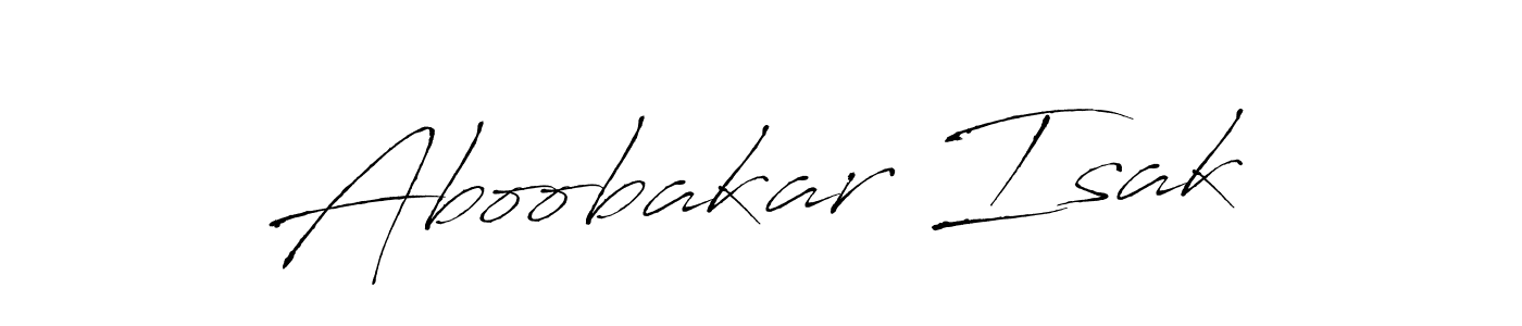 Design your own signature with our free online signature maker. With this signature software, you can create a handwritten (Antro_Vectra) signature for name Aboobakar Isak. Aboobakar Isak signature style 6 images and pictures png