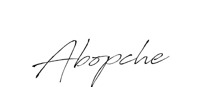 Make a beautiful signature design for name Abopche. With this signature (Antro_Vectra) style, you can create a handwritten signature for free. Abopche signature style 6 images and pictures png