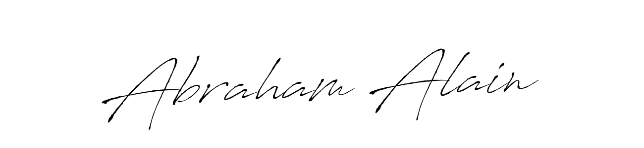 How to make Abraham Alain name signature. Use Antro_Vectra style for creating short signs online. This is the latest handwritten sign. Abraham Alain signature style 6 images and pictures png