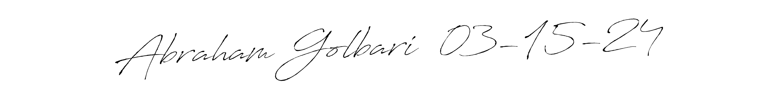 Make a beautiful signature design for name Abraham Golbari  03-15-24. Use this online signature maker to create a handwritten signature for free. Abraham Golbari  03-15-24 signature style 6 images and pictures png