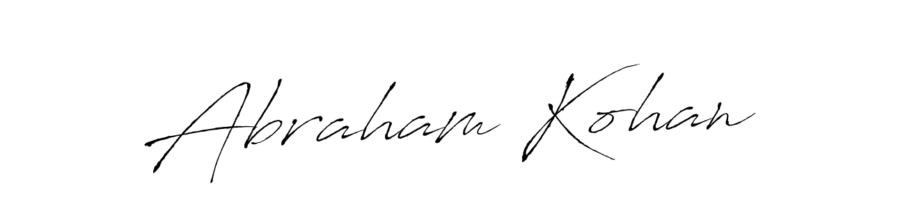 How to make Abraham Kohan signature? Antro_Vectra is a professional autograph style. Create handwritten signature for Abraham Kohan name. Abraham Kohan signature style 6 images and pictures png