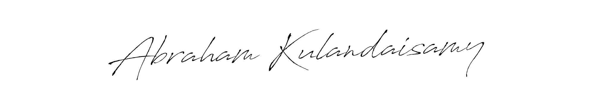 Create a beautiful signature design for name Abraham Kulandaisamy. With this signature (Antro_Vectra) fonts, you can make a handwritten signature for free. Abraham Kulandaisamy signature style 6 images and pictures png