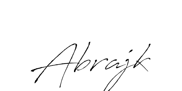 Make a beautiful signature design for name Abrajk. With this signature (Antro_Vectra) style, you can create a handwritten signature for free. Abrajk signature style 6 images and pictures png