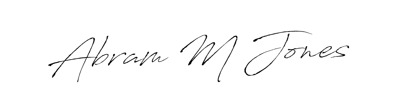 How to make Abram M Jones name signature. Use Antro_Vectra style for creating short signs online. This is the latest handwritten sign. Abram M Jones signature style 6 images and pictures png