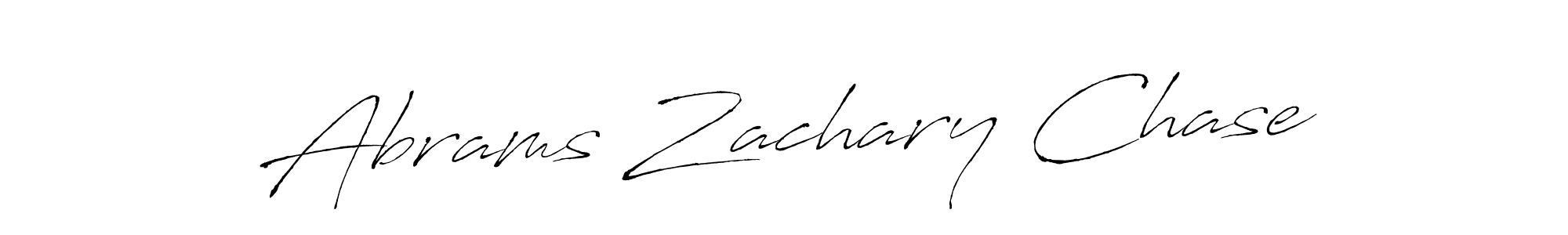 Make a beautiful signature design for name Abrams Zachary Chase. With this signature (Antro_Vectra) style, you can create a handwritten signature for free. Abrams Zachary Chase signature style 6 images and pictures png