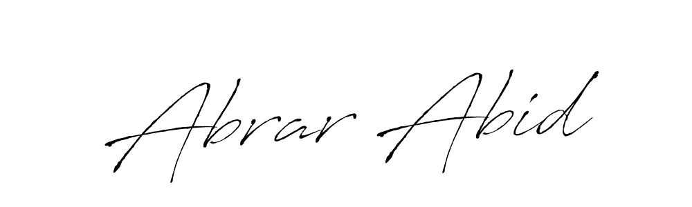 Use a signature maker to create a handwritten signature online. With this signature software, you can design (Antro_Vectra) your own signature for name Abrar Abid. Abrar Abid signature style 6 images and pictures png