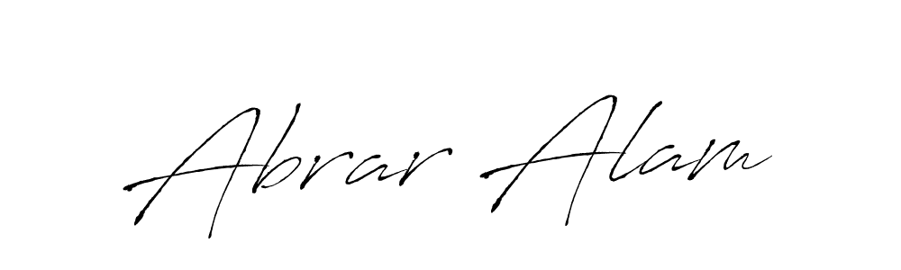 How to make Abrar Alam name signature. Use Antro_Vectra style for creating short signs online. This is the latest handwritten sign. Abrar Alam signature style 6 images and pictures png