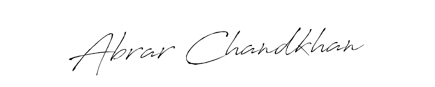 How to make Abrar Chandkhan name signature. Use Antro_Vectra style for creating short signs online. This is the latest handwritten sign. Abrar Chandkhan signature style 6 images and pictures png