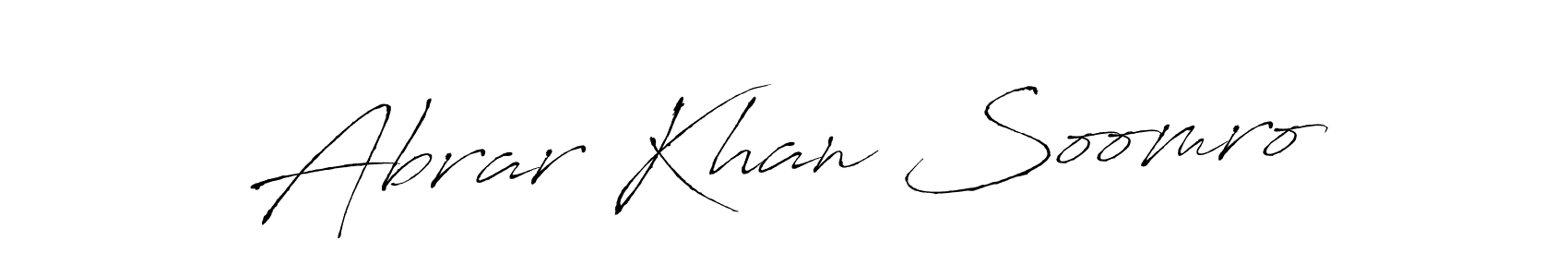 Also we have Abrar Khan Soomro name is the best signature style. Create professional handwritten signature collection using Antro_Vectra autograph style. Abrar Khan Soomro signature style 6 images and pictures png