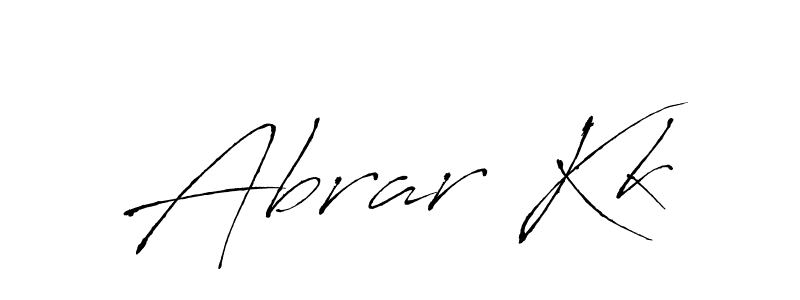 Make a beautiful signature design for name Abrar Kk. With this signature (Antro_Vectra) style, you can create a handwritten signature for free. Abrar Kk signature style 6 images and pictures png
