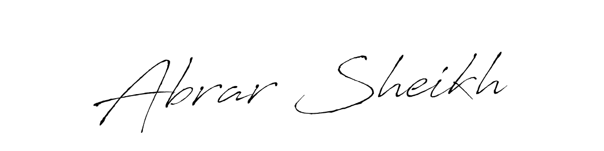 Create a beautiful signature design for name Abrar Sheikh. With this signature (Antro_Vectra) fonts, you can make a handwritten signature for free. Abrar Sheikh signature style 6 images and pictures png